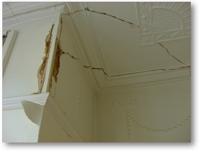 Cracked plaster